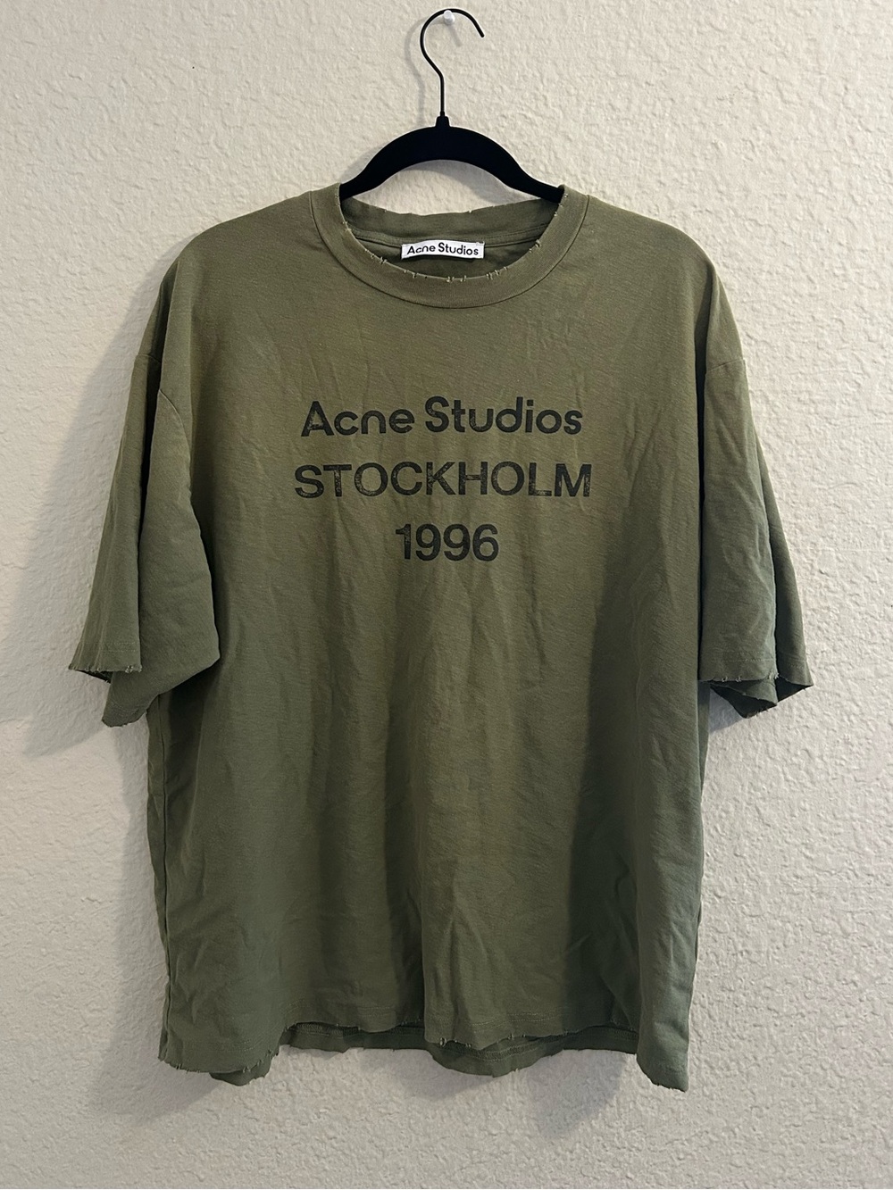 Acne Studios Olive Green 'Stockholm 1996' Short Sleeve Tee